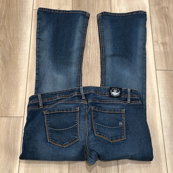 GUC Women’s Source of Wisdom Brand Bootcut Size 14 Stretch Denim Vintage Jeans - Picture 6 of 9